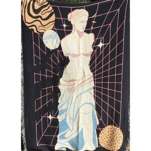 Venus de Milo Bust Woven Blanket Tapestry Greek Art History Nude Feminine Planet
